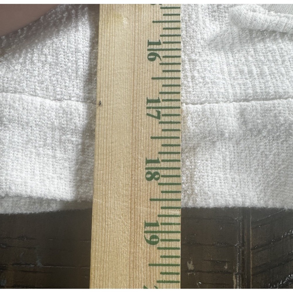 Texture Thread Madewell Wrap Top White Textured Knit Long Sleeve Cropped XS‎ - Picture 11 of 11